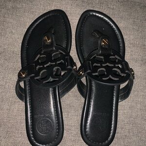 Tory Burch Black Leather Sandals